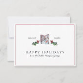 Happy Holidays | Klassische Rustikale Weihnachtsze Karte (Vorderseite)