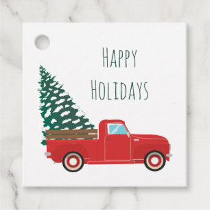 Happy Holidays Kleiner Lieferwagen LKW Weihnachtsb Geschenkanhänger