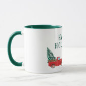 Happy Holidays Kleiner Lieferwagen LKW Weihnachtsb Tasse (Links)