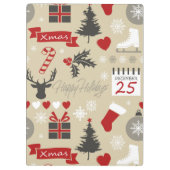 Happy Holidays Klemmbrett (Rückseite)