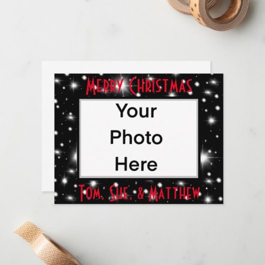 Happy Holiday's kosmische Sterne Vorlage (Vorderseite/Rückseite Beispiel)