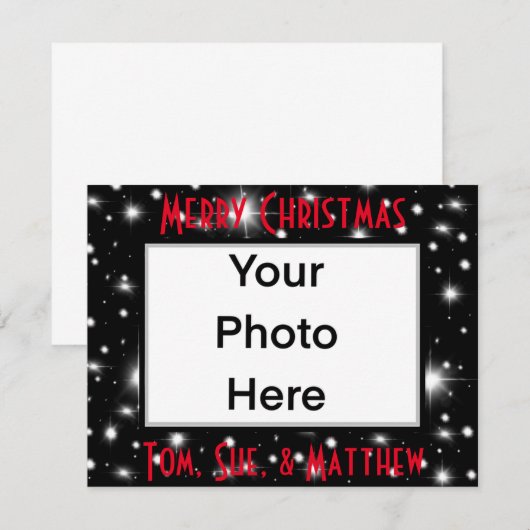 Happy Holiday's kosmische Sterne Vorlage (Vorne/Hinten)