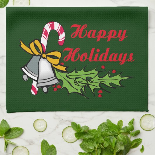 Happy Holidays Küchentuch (Gefaltet)