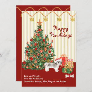 Happy Holidays Kurz Hair Shih Tsu Tree präsentiert