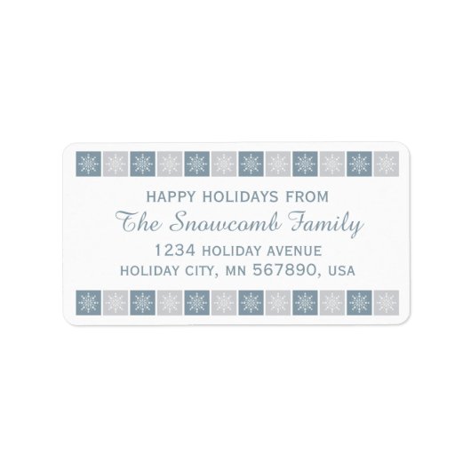 "Happy Holidays" Labels für benutzerdefinierte Tex Adressaufkleber (Vorne)