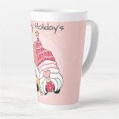 Happy Holidays Latte Tasse (Rechte Ecke)