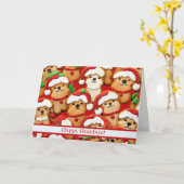 Happy Holidays Lebkuchen Cookies niedlich Hunde Sa Karte (Gelbe Blume)