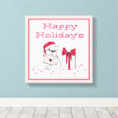 Happy Holidays Leinwanddruck (Insitu (Holzboden))