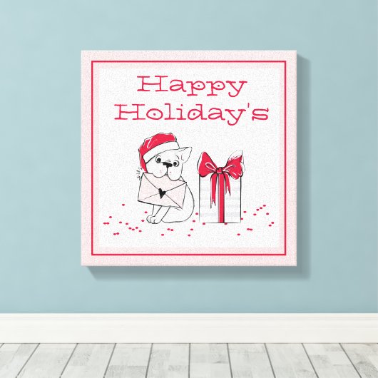 Happy Holidays Leinwanddruck (Insitu (Holzboden))