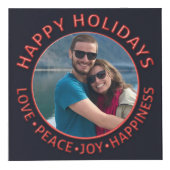 Happy Holidays Liebe Peace Custom Five Foto Cube Würfel (Rechts)
