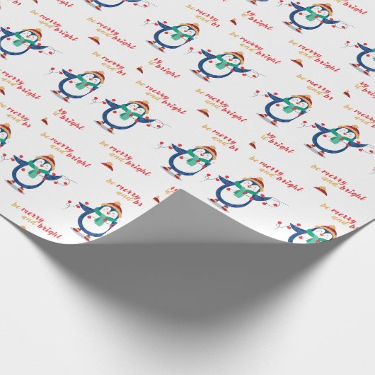 Happy Holidays Lights Winter Sei fröhlich und hell Geschenkpapier (Ecke)