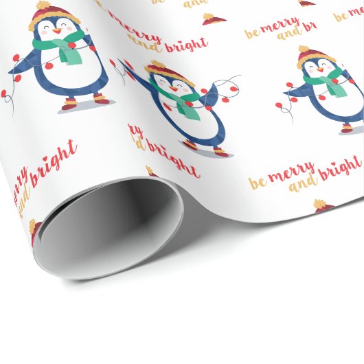 Happy Holidays Lights Winter Sei fröhlich und hell Geschenkpapier (Rolleneckpunkt)