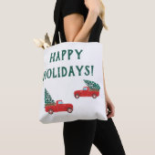 Happy Holidays Little Red Truck Weihnachtsbaum Tasche (Von Nahem)
