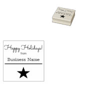Happy Holidays - Logo für Unternehmen und Unterneh Gummistempel (Stempel)