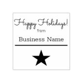 Happy Holidays - Logo für Unternehmen und Unterneh Gummistempel (Prägung)