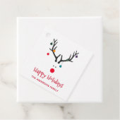 Happy Holidays lustige Weihnachtsreber weiß Geschenkanhänger (Beispiel)