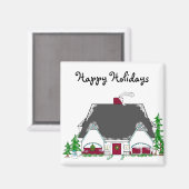 Happy Holidays Magnet (Vorderseite/Rückseite)