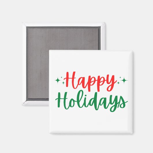 Happy Holidays Magnet (Vorderseite/Rückseite)