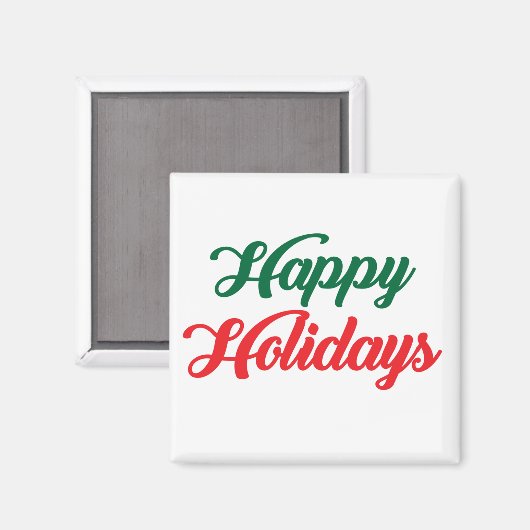 HAPPY HOLIDAYS MAGNET (Vorderseite/Rückseite)