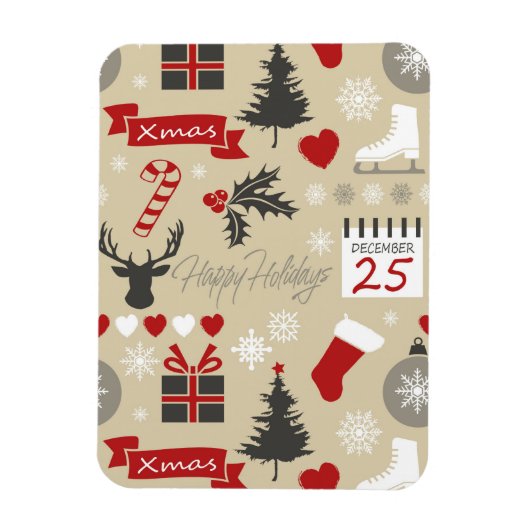Happy Holidays Magnet (Vertikal)