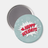 Happy Holidays Magnet (Vorderseite/Rückseite)