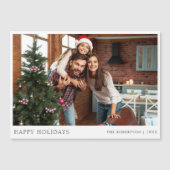 Happy Holidays Magnetic Modern Foto Postkarte (Vorderseite)