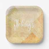 Happy Holidays Marbled Pappteller (Vorderseite)