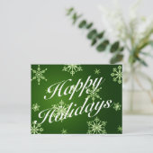 Happy Holidays Matching Items - Grün Feiertagspostkarte (Stehend Vorderseite)