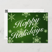 Happy Holidays Matching Items - Grün Feiertagspostkarte (Vorne/Hinten)