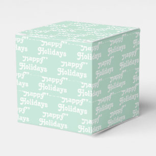 "Happy Holidays" Meeresfrüchte Minze grünes weißes Geschenkschachtel