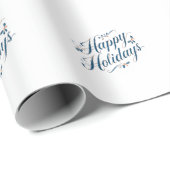 Happy Holidays Merry Christmas Family New Year Geschenkpapier (Rolleneckpunkt)