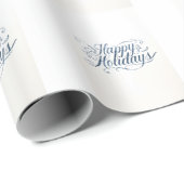 Happy Holidays Merry Christmas Family New Year Geschenkpapier (Rolleneckpunkt)