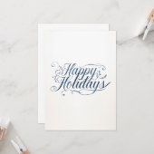 Happy Holidays Merry Christmas Family New Year Karte (Vorderseite/Rückseite Beispiel)