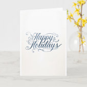 Happy Holidays Merry Christmas Family New Year Karte (Gelbe Blume)