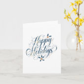 Happy Holidays Merry Christmas Family New Year Karte (Gelbe Blume)