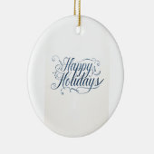 Happy Holidays Merry Christmas Family New Year Keramik Ornament (Rechts)