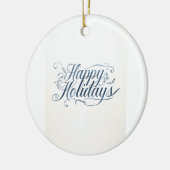Happy Holidays Merry Christmas Family New Year Keramik Ornament (Links)
