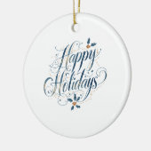 Happy Holidays Merry Christmas Family New Year Keramik Ornament (Links)