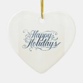 Happy Holidays Merry Christmas Family New Year Keramik Ornament (Vorne)