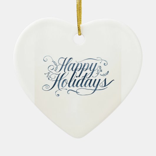 Happy Holidays Merry Christmas Family New Year Keramik Ornament (Vorne)