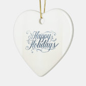 Happy Holidays Merry Christmas Family New Year Keramik Ornament (Links)