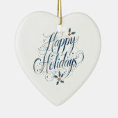 Happy Holidays Merry Christmas Family New Year Keramik Ornament (Rechts)