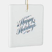 Happy Holidays Merry Christmas Family New Year Keramikornament (Rechts)