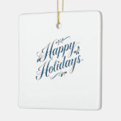 Happy Holidays Merry Christmas Family New Year Keramikornament (Links)