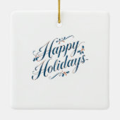 Happy Holidays Merry Christmas Family New Year Keramikornament (Rückseite)