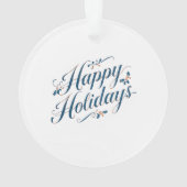 Happy Holidays Merry Christmas Family New Year Ornament (Rückseite)