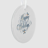 Happy Holidays Merry Christmas Family New Year Ornament (Vorderseite)