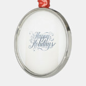 Happy Holidays Merry Christmas Family New Year Ornament Aus Metall (Links)
