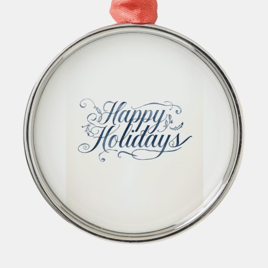 Happy Holidays Merry Christmas Family New Year Ornament Aus Metall (Vorne)