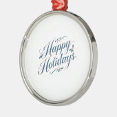 Happy Holidays Merry Christmas Family New Year Ornament Aus Metall (Links)